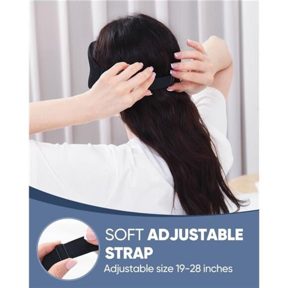 Sleep Mask Blackout 3D Eye Cover Memory Foam Travel Insomnia Relief - Picture 6 of 7